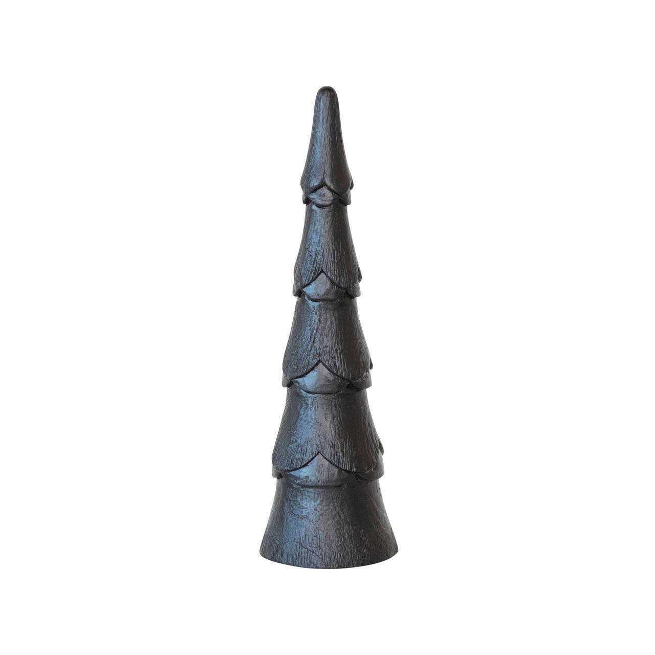 Hello Honey® 14" Black Mango Wood Christmas Tree Accent